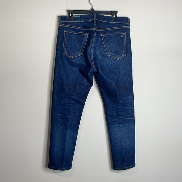 Rag & Bone | Men’s Fit 2 Slim Deep Indigo Straight Leg Jeans Size 32 - Picture 6 of 8